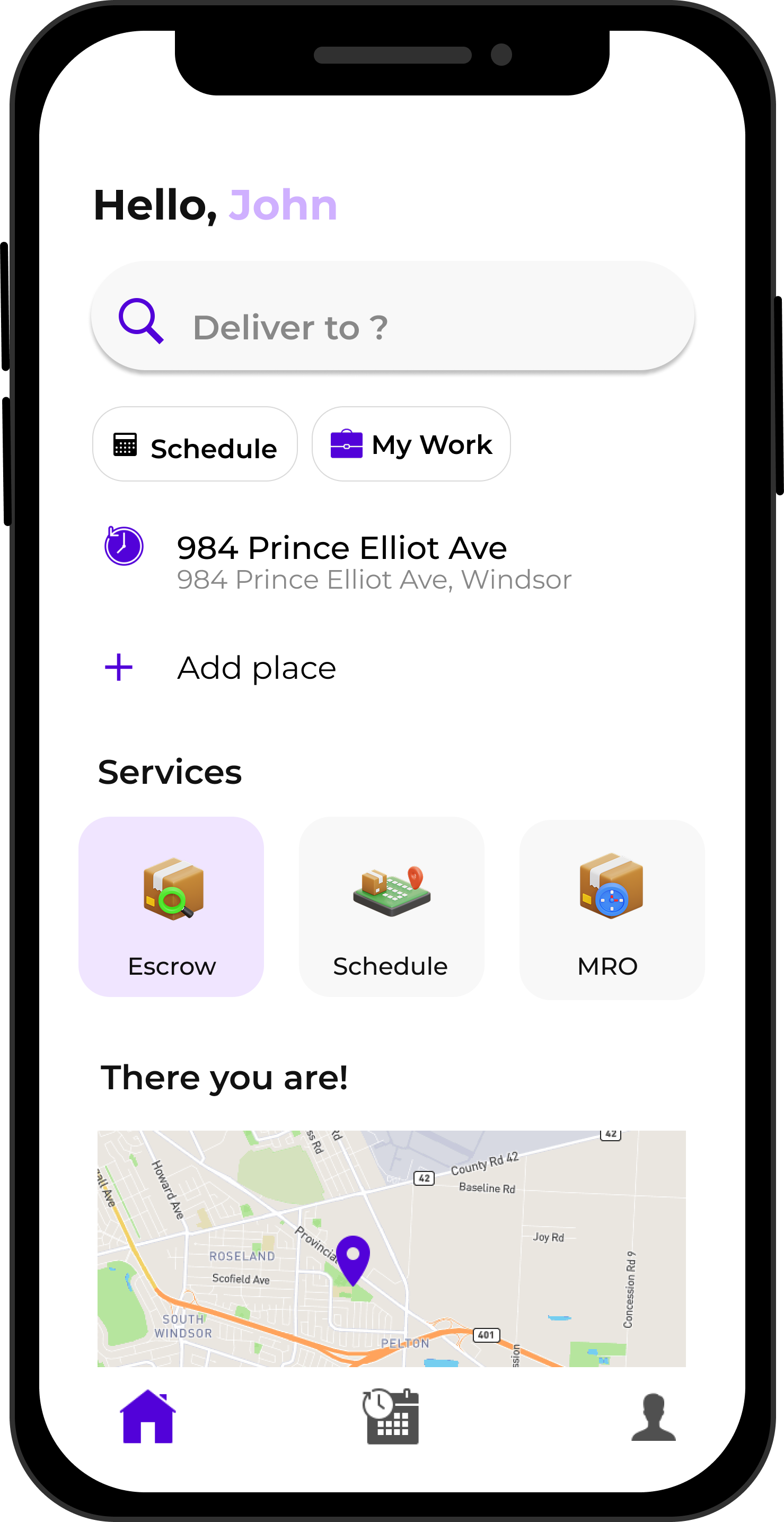 Aerrand app dashboard