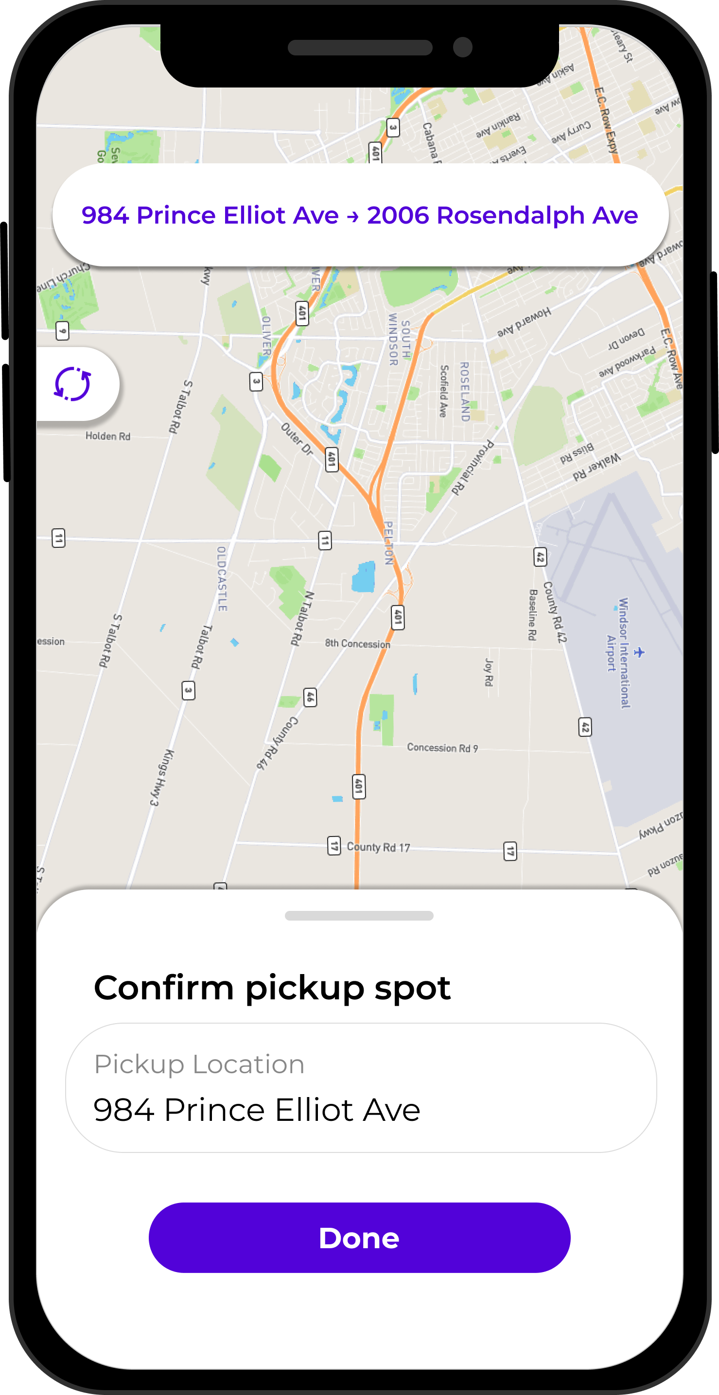 Aerrand App Light Mode - Pickup Confirmation